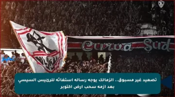 تصعيد غير مسبوق.. الزمالك يوجه رسالة استغاثة للرئيس السيسي بعد أزمة سحب أرض أكتوبر